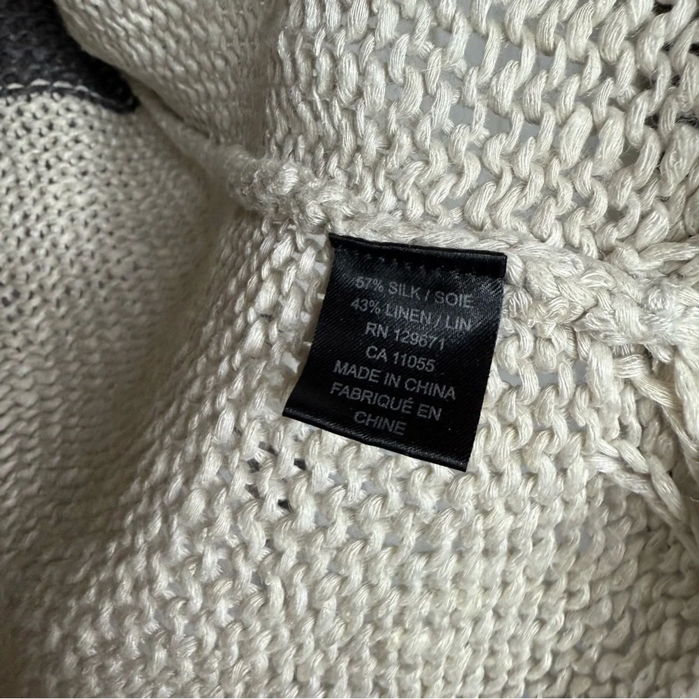 360 Sweater Cashmere Silk Cream Knit Sweater M